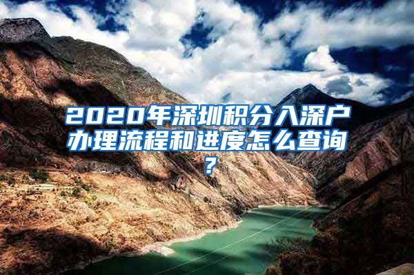 2020年深圳积分入深户办理流程和进度怎么查询？