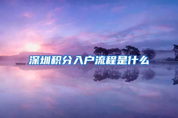 深圳积分入户流程是什么