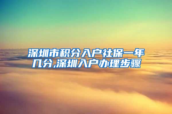 深圳市积分入户社保一年几分,深圳入户办理步骤