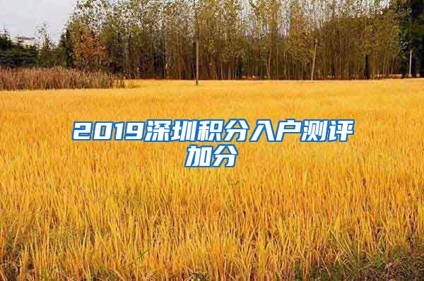 2019深圳积分入户测评加分