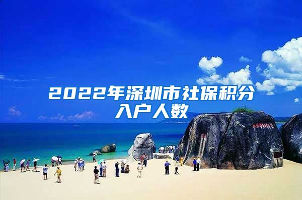 2022年深圳市社保积分入户人数