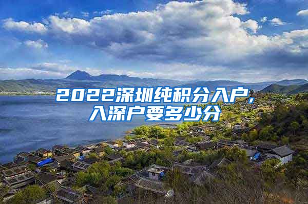 2022深圳纯积分入户,入深户要多少分