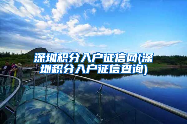 深圳积分入户征信网(深圳积分入户征信查询)