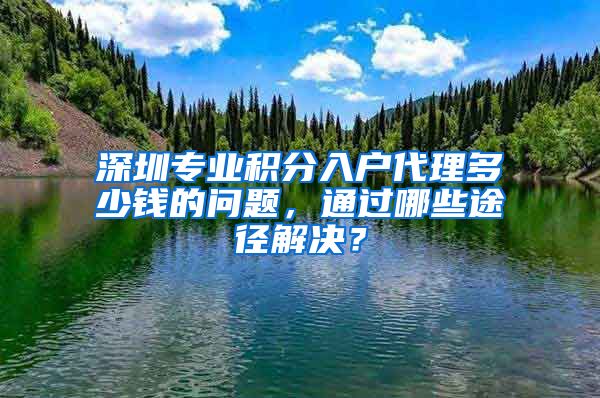 深圳专业积分入户代理多少钱的问题，通过哪些途径解决？