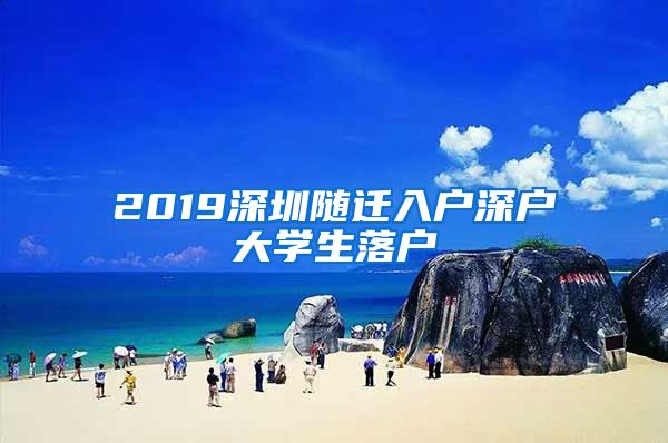 2019深圳随迁入户深户大学生落户