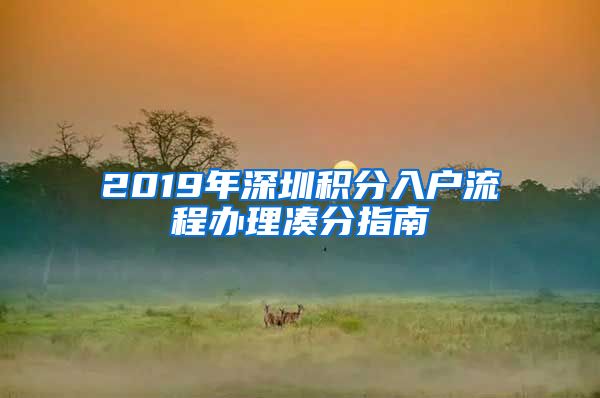 2019年深圳积分入户流程办理凑分指南