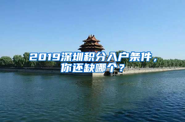 2019深圳积分入户条件，你还缺哪个？