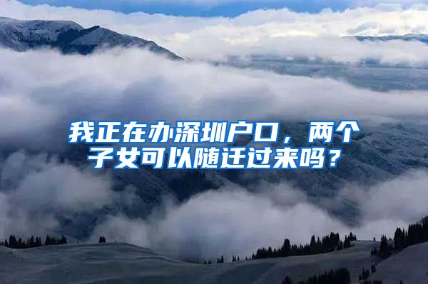 我正在办深圳户口，两个子女可以随迁过来吗？