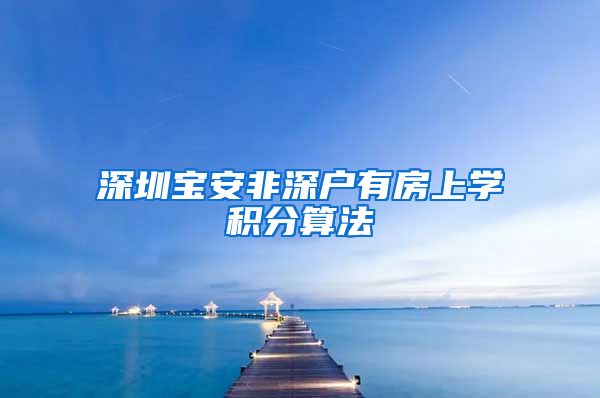 深圳宝安非深户有房上学积分算法