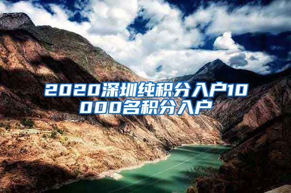 2020深圳纯积分入户10000名积分入户