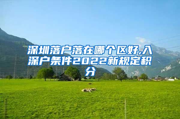 深圳落户落在哪个区好,入深户条件2022新规定积分