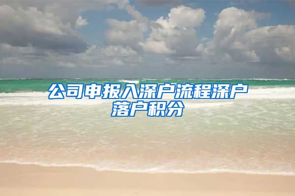 公司申报入深户流程深户落户积分