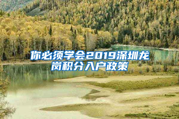 你必须学会2019深圳龙岗积分入户政策