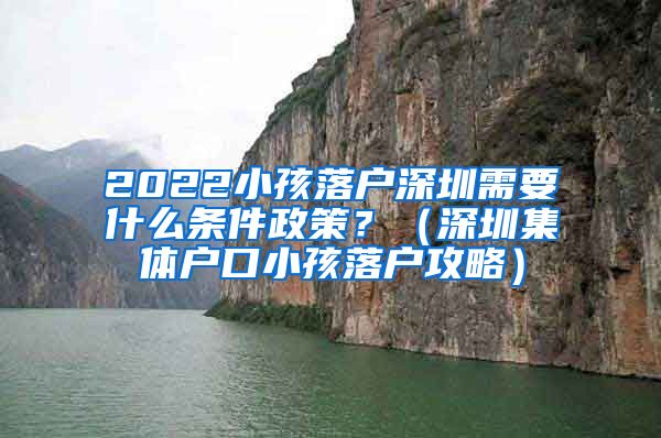 2022小孩落户深圳需要什么条件政策？（深圳集体户口小孩落户攻略）