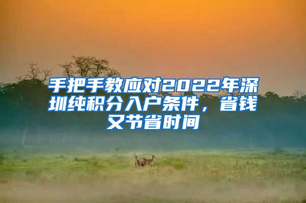 手把手教应对2022年深圳纯积分入户条件，省钱又节省时间