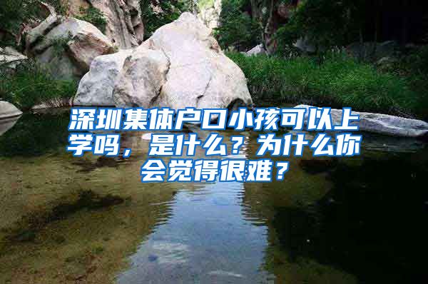 深圳集体户口小孩可以上学吗，是什么？为什么你会觉得很难？